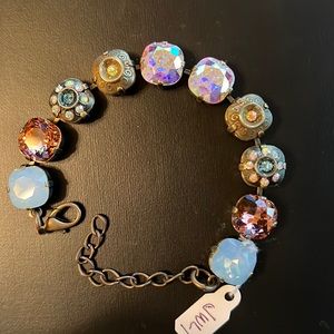 Multi Stone Square Shape Bracelet